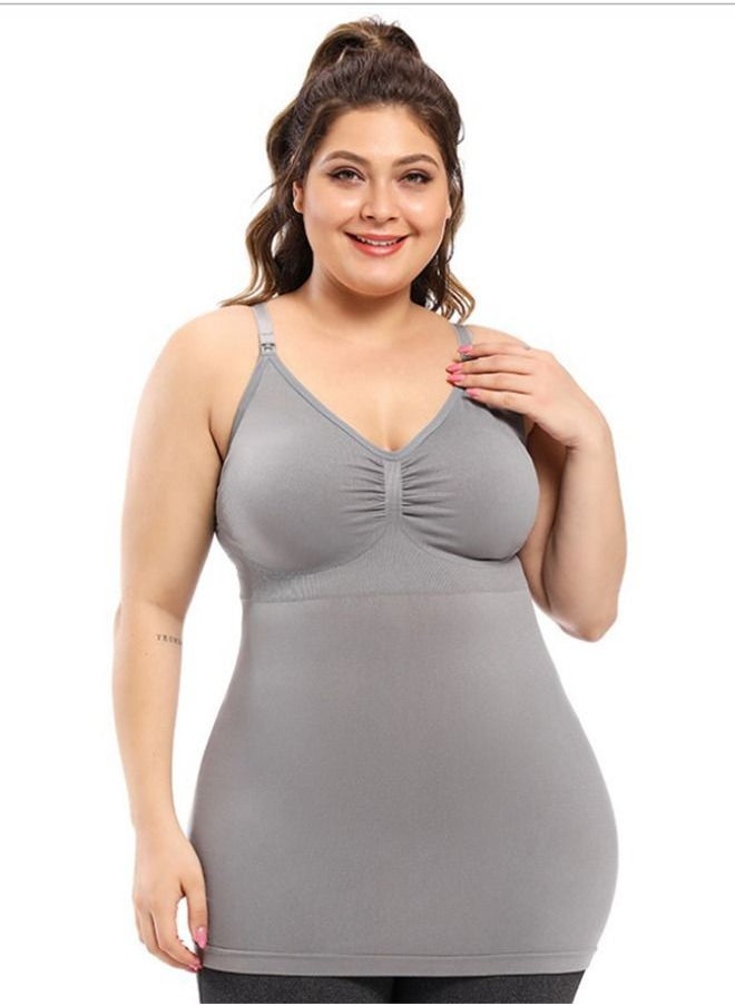 Sunveno - Sunveno Maternity Nursing Tank Top - Grey XXL - Image 1
