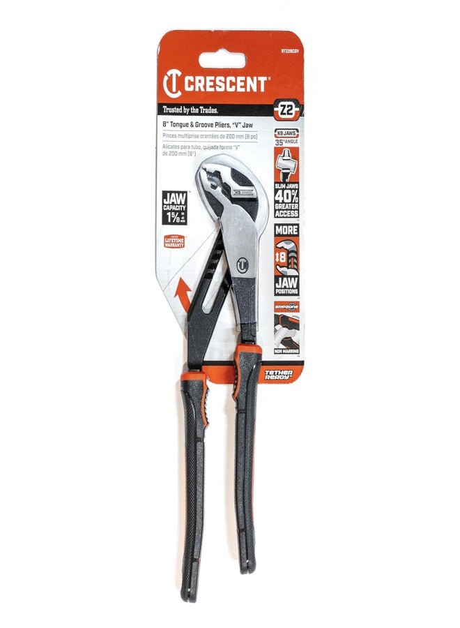 CRESCENT - Plier, 8", Straight Jaw, T&G, Cushion Grip (RTZ28CG) - Image 5