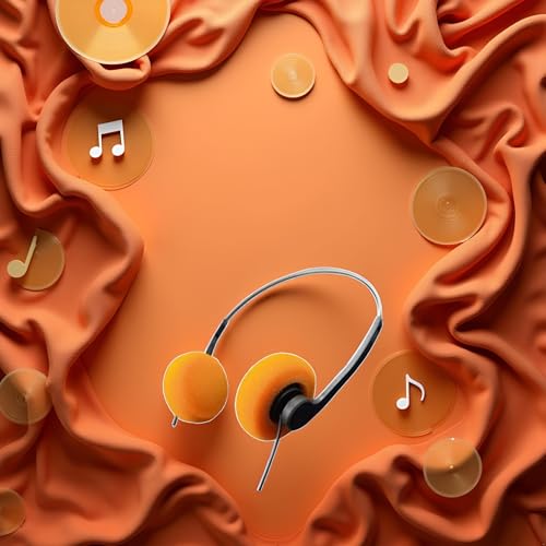 Pxiryanlow Orange Retro Over-Ear Headphone, Vintage Feelings Underwire Headphone, Retro Lightweight Earphones, Hi-Fi Stereo Earphone Headset, Over-Ear Headphones, Headphones and Earbuds - Image 3