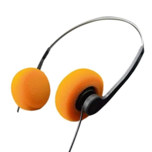 Pxiryanlow Orange Retro Over-Ear Headphone, Vintage Feelings Underwire Headphone, Retro Lightweight Earphones, Hi-Fi Stereo Earphone Headset, Over-Ear Headphones, Headphones and Earbuds - Image 1