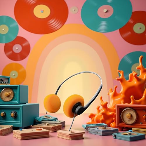 Pxiryanlow Orange Retro Over-Ear Headphone, Vintage Feelings Underwire Headphone, Retro Lightweight Earphones, Hi-Fi Stereo Earphone Headset, Over-Ear Headphones, Headphones and Earbuds - Image 2