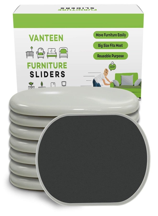Vanteen Furniture Slides Parts, 9 1/2" Slides for Carpet Hardwood Floors, Large and Heavy Duty, Reusable Slides for Carpet, Cushion Protectors - Image 1