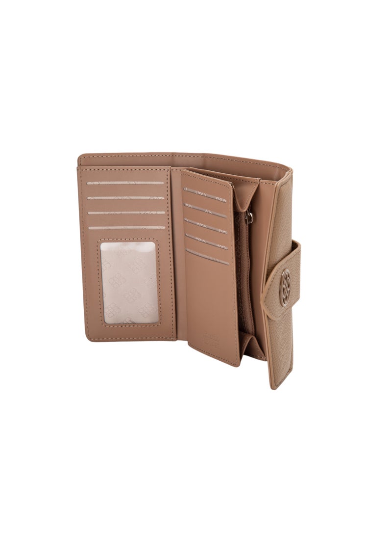 Bata Textured Tri-Fold Wallet Beige - Image 5