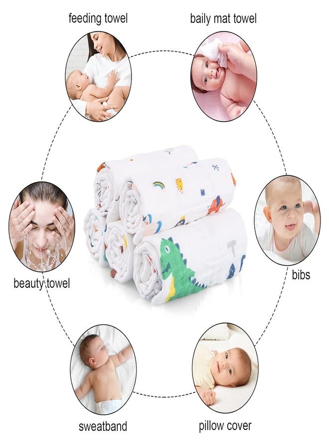 ZAPLES Muslin Cotton Burping Towels, Burp Cloth for Newborn Baby Extra Soft Large Hankies Reusable Napkins for Infants Toddlers (3) - Image 5