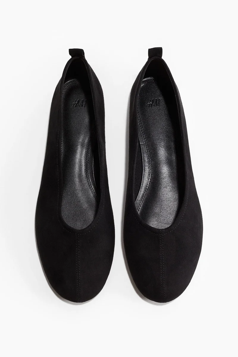 اتش اند ام Napped ballet pumps