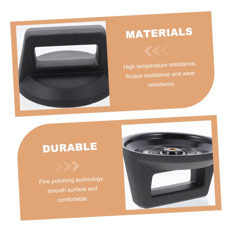 4 Pcs Black Heat Resistant Pot Handle Covers Replacement Lids Stove Knobs - Image 5