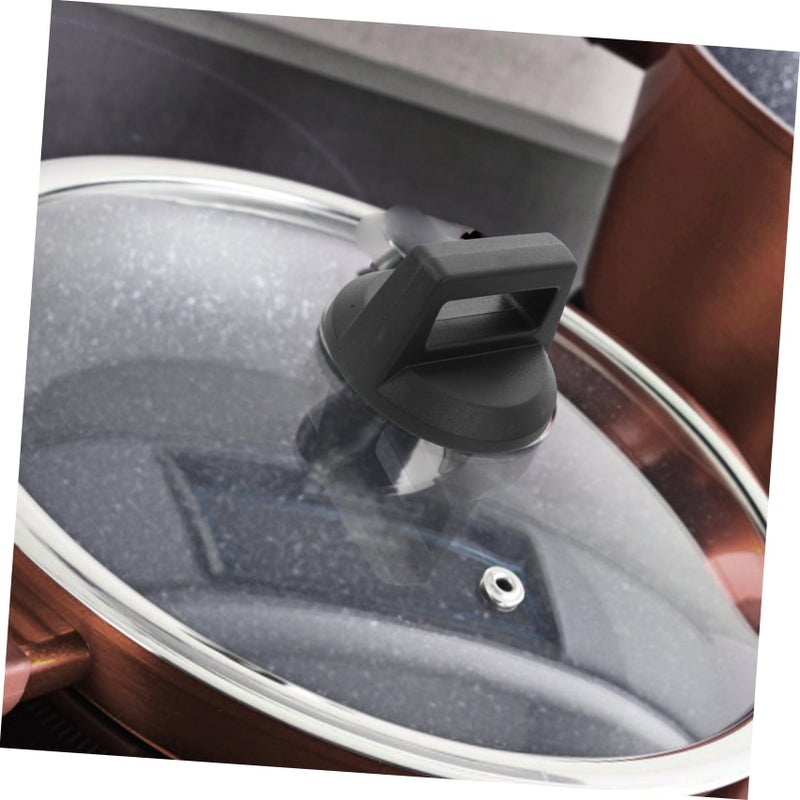 4 Pcs Black Heat Resistant Pot Handle Covers Replacement Lids Stove Knobs - Image 3