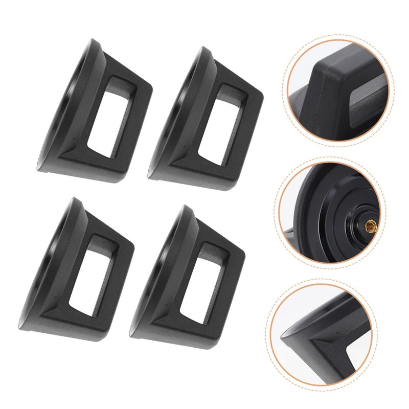4 Pcs Black Heat Resistant Pot Handle Covers Replacement Lids Stove Knobs - Image 4