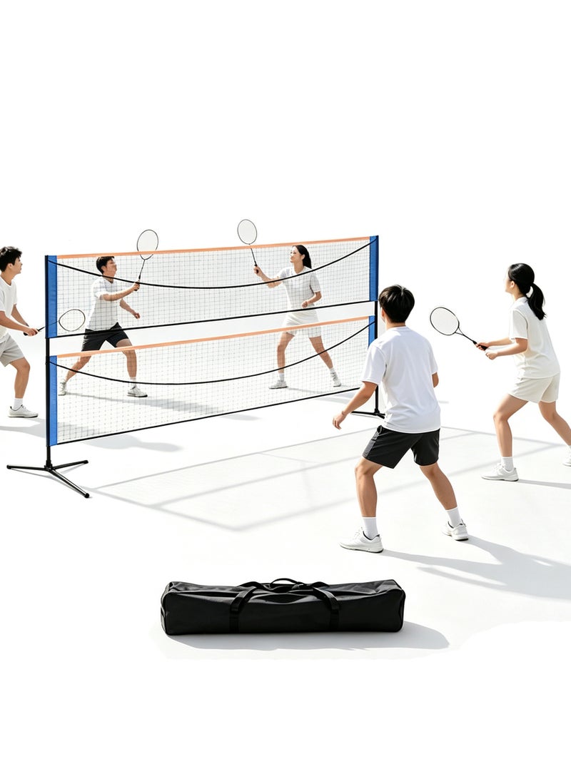 Arabest Adjustable Height Badminton Net Set,Portable Competition Multi Sport Indoor or Outdoor Net for Playing Pickleball, Kids Volleyball, Soccer Tennis, Lawn Tennis - Easy and Fast Assembly（1.55M X4.27M） - Image 1