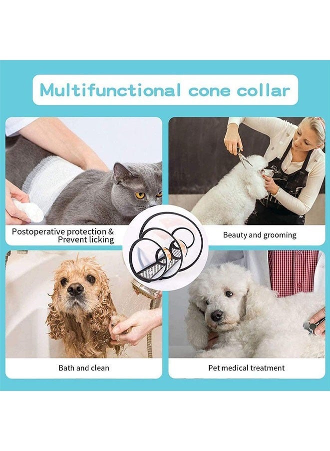 Muyixin طوق استعادة للقطط وال Hunde، طوق استعادة قابل للتعديل للحيوانات الأليفة، طوق إليزابيث البلاستيكي الواقي ضد العض واللعق لتغطية عنق القطط والأرانب لعلاج الجروح - Image 3
