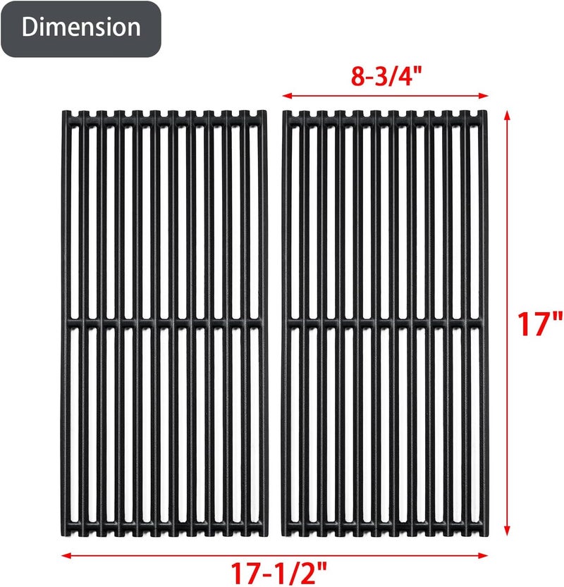 Charbrofire Grill Replacement Parts for Charbroil Grill Grates 463642316 463644220 G369-0030-W2 G469-0005-W1 G460-0500-W1 Cast Iron 17 Inch Cooking Grate char-broil 463675016 nexgrill Evolution 720-0864 720-0864m - Image 2