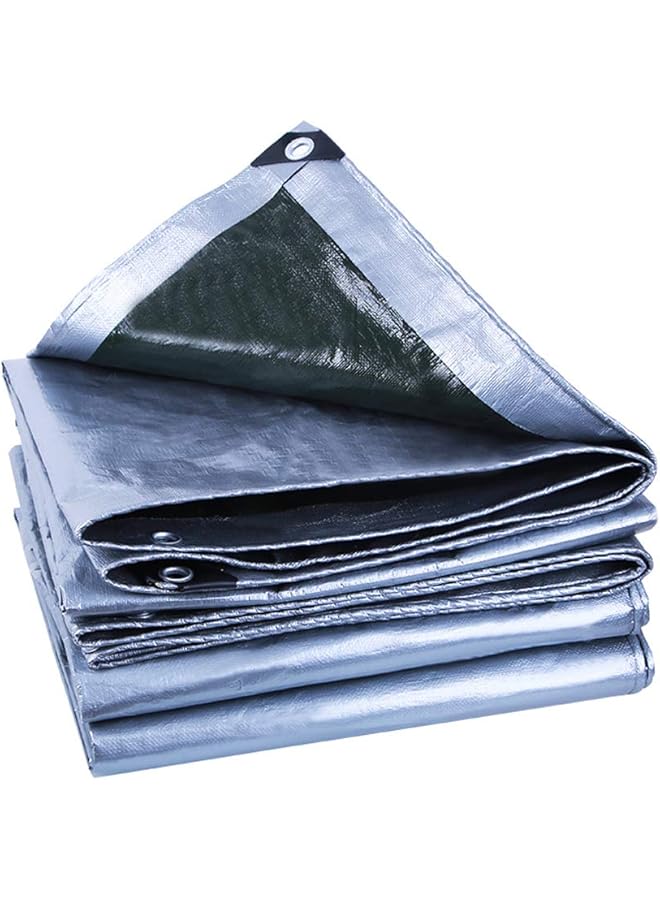 The Bros Tarp Cover Silver Waterproof tarp Heavy Duty Multi-Purpose Tarpaulin for Garden Car Furniture Canopy Tent (1.8m x 2.8m, Silver) 