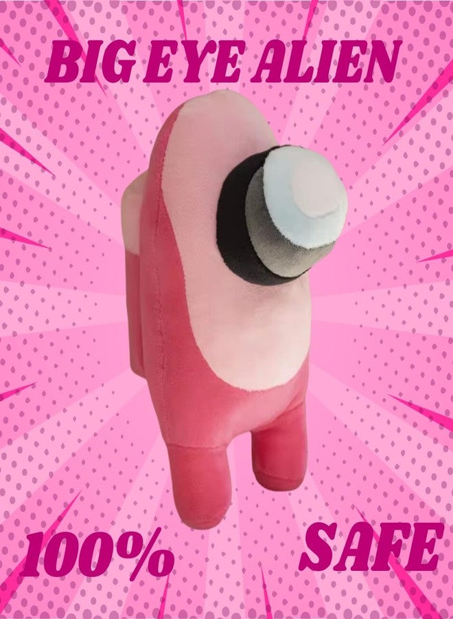 TechMax Solution لعبة قطيفة على شكل فضائي وردي اللون ذو عيون كبيرة من شركة TechMax Solution - Image 3