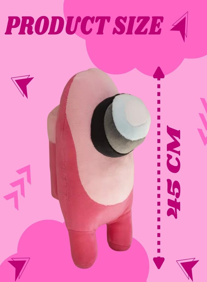 TechMax Solution لعبة قطيفة على شكل فضائي وردي اللون ذو عيون كبيرة من شركة TechMax Solution - Image 2