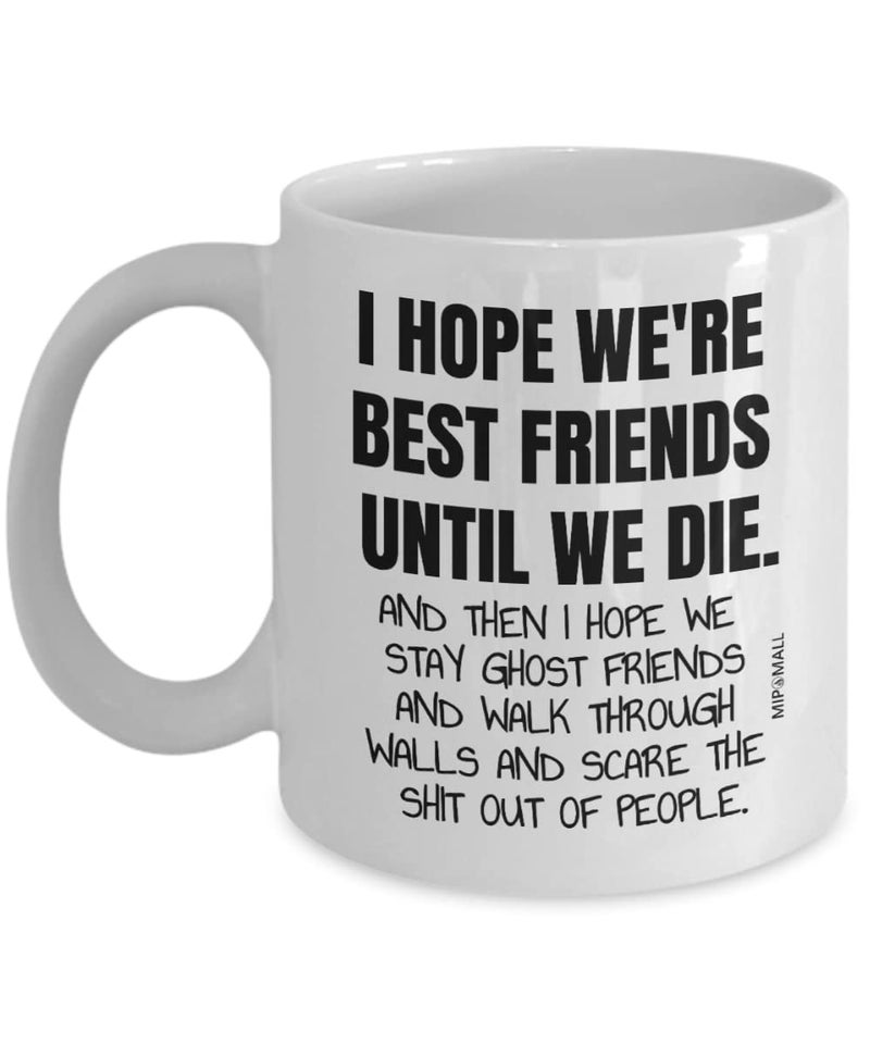 MIPOMALL Best Friend Mug Gifts Cup - Funny Friendship Great Item Present Christmas Birthday Female Male Men Women Him Her Ideas Sister Mothers Day MG0024 - Image 1
