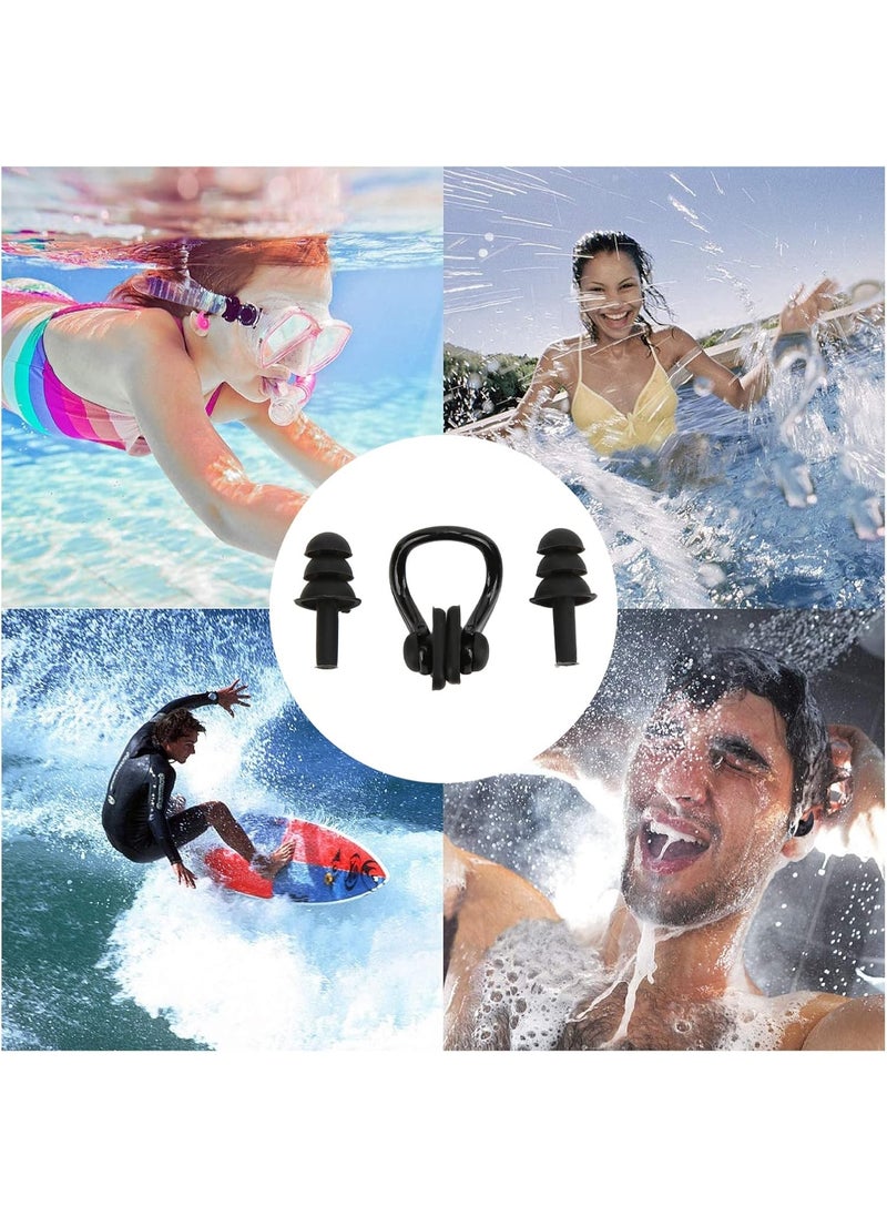 QSHOP ® Ear Plugs Nose Clip Set Ergonomic Design Comfortable Swim Guard for Swimming Training  - Image 5