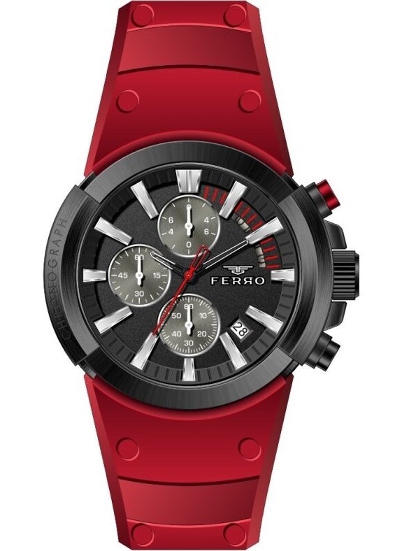 Ferrosso Ferro FM11002D-M 44 mm Red Men's Wristwatch 