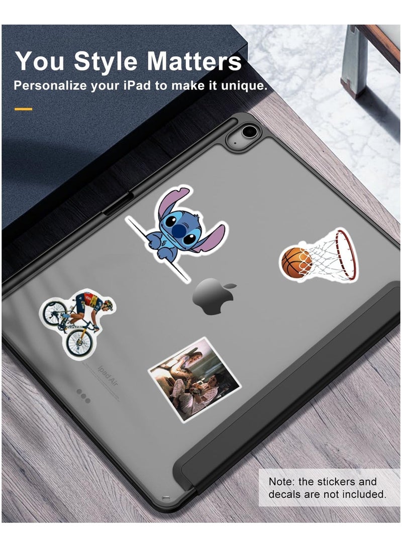 DUSALA Case for New iPad Air 13 inch (M3/M2-2025/2024) with Pencil Holder, Slim Stand Protective Cover with Clear Transparent Back Shell for iPad Air 13 inch, Auto Wake/Sleep, (Black) - Image 5