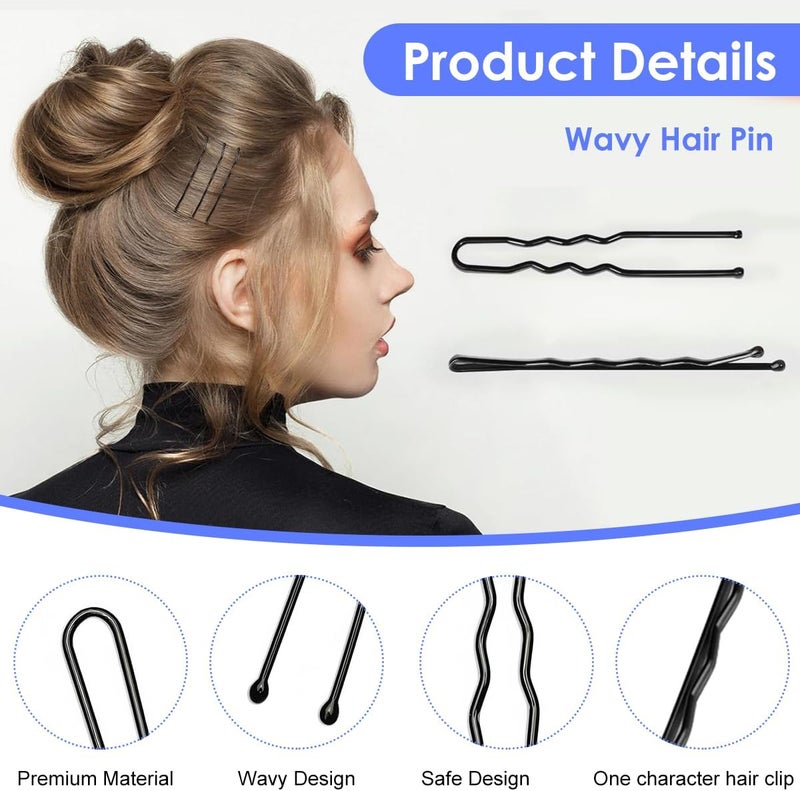 maycreate ® 300pcs Hair Pins Kit, 100 Black and 100 Women Hair Pins - Image 3
