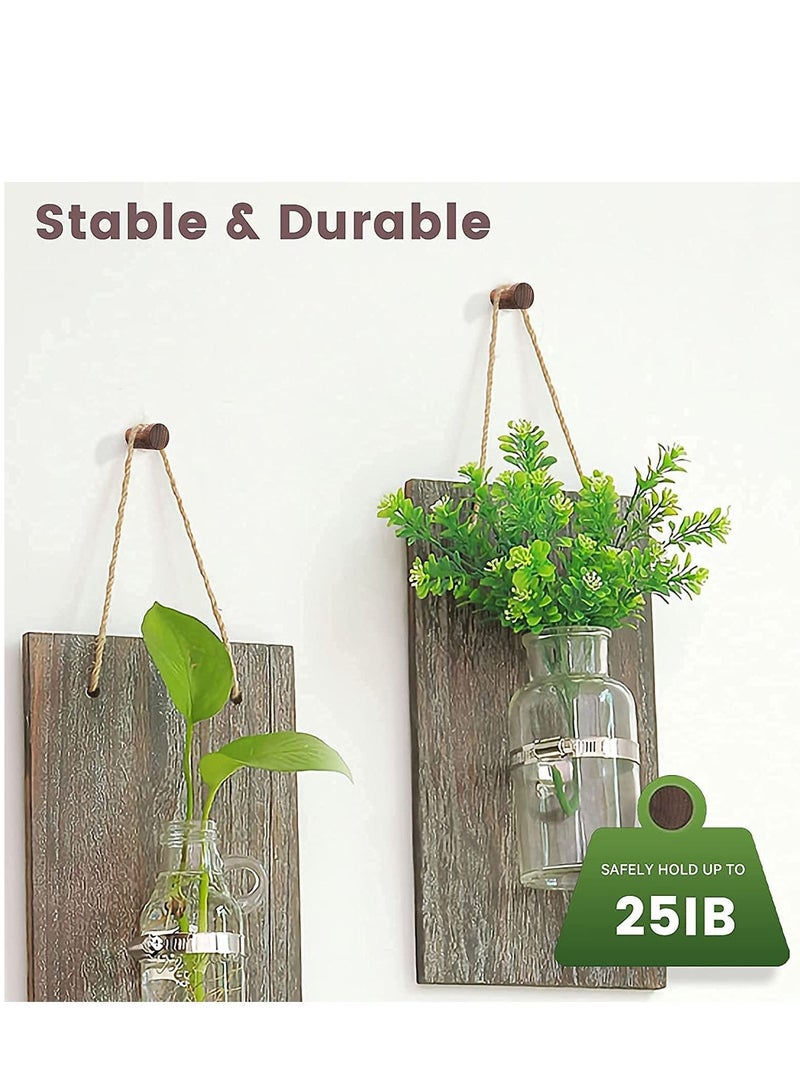 Natural Wooden Wall Hooks - Pack of 4 Mounted Modern Hook Handmade Decorative Coat Pegs Minimalist for Hanging Hat Coats (Black Walnut Wood) - Image 5