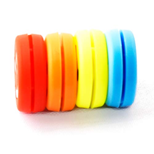 powerti Tennis Vibration Dampener-Set of 12-Shock Absorber for Tennis Strings,Premium-Durable & Long-Lasting(Yellow,Blue,Orange and Red) - Image 3