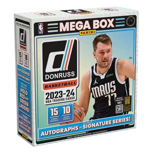 Panini 2023-24 Panini Donruss Basketball Trading Cards Mega Box - 10 Packs - 150 Cards per Box - Image 1