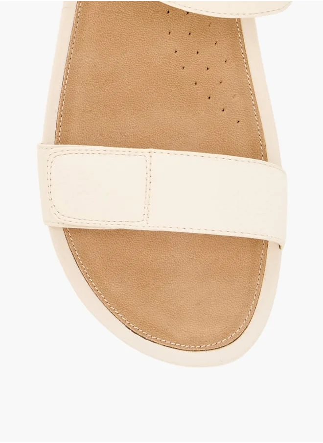 فلورا بيلا من شو إكسبرس Women Textured Strap Sandals with Hook and Loop Closure