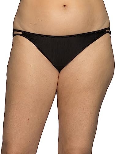 Vanity Fair Women's Illumination String Bikini Panty 18108, Midnight Black, Large/7 - Image 1