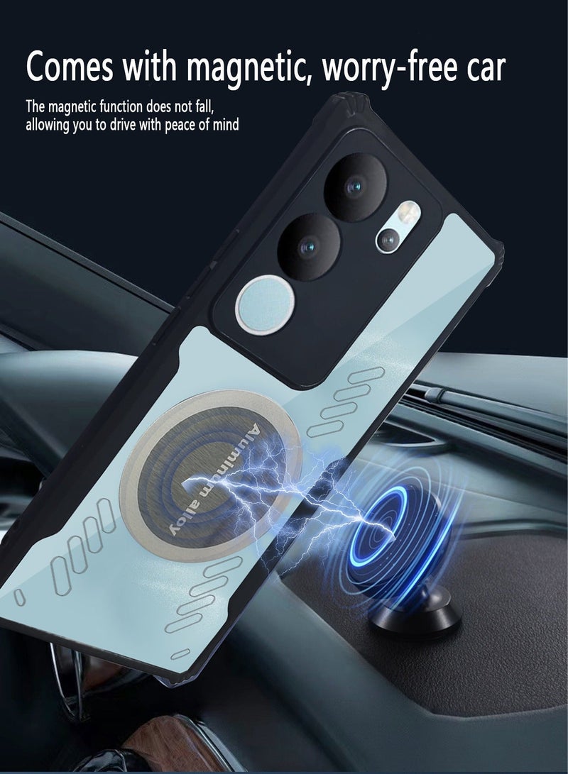 X-level Vivo V29 5g Case Cover Shell Bumper Shockproof Soft Back Cover with release heat Anti-Scratch Car Magnetic Mobile Phone Full Body Comfortable Touch Accessories Camera Len Protector - Image 5