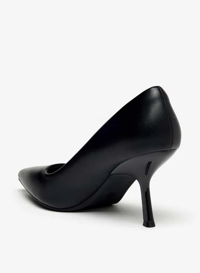 Flora Bella By Shoexpress Women Solid Slip-On Pointed Toe Pumps with Stiletto Heels