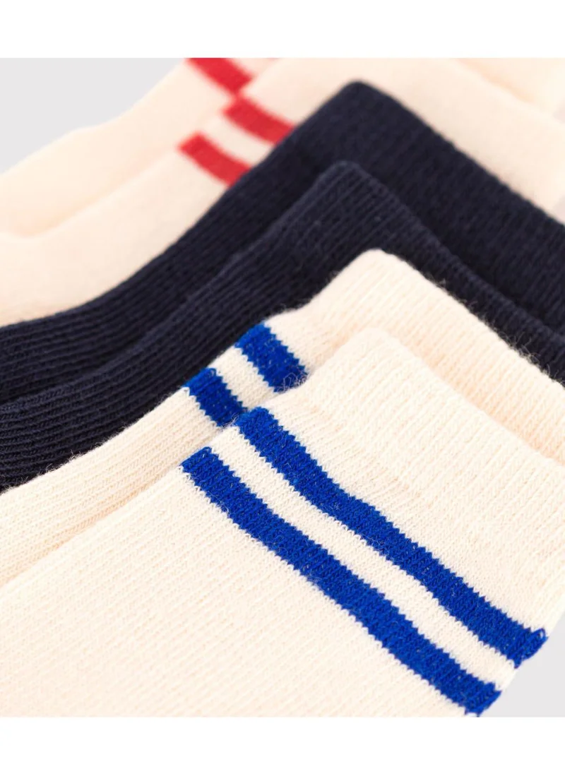 Petit Bateau Babies' Stripy Cotton Socks - 3-Pack