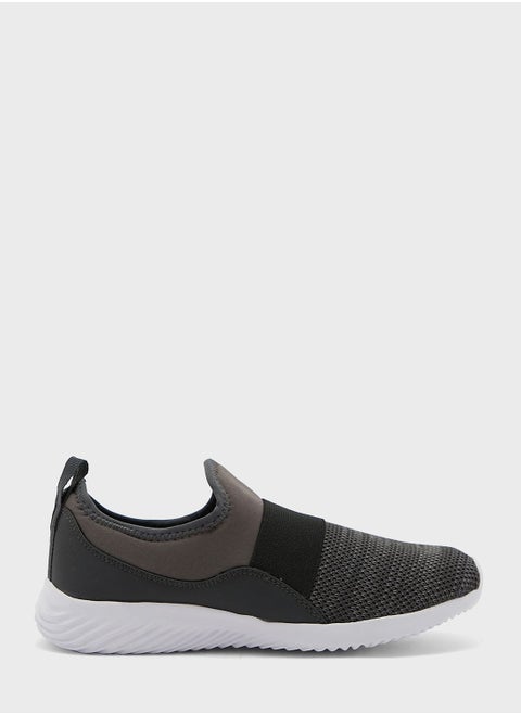 Textured Colourblock Knit Pull On Comfort Shoe