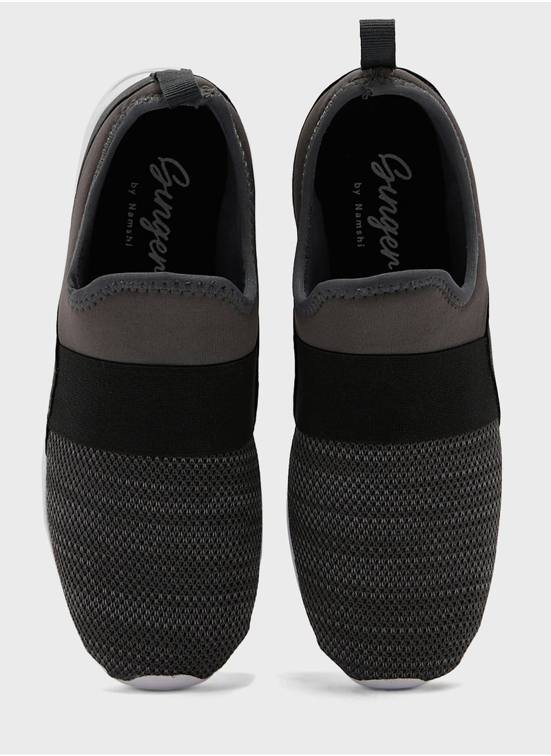 Ginger - Textured Colourblock Knit Pull On Comfort Shoe - Image 1