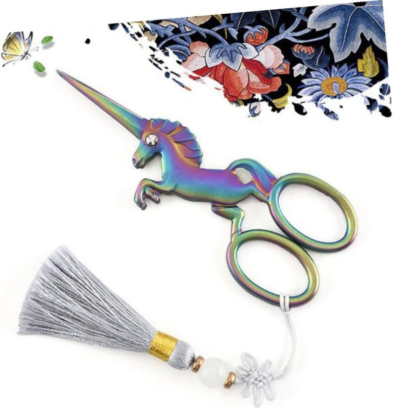 Angoily Stylish Horse Shape Eyebrow Scissors Mustache Beard Trimming Scissor for Facial Hair Grooming - Image 2