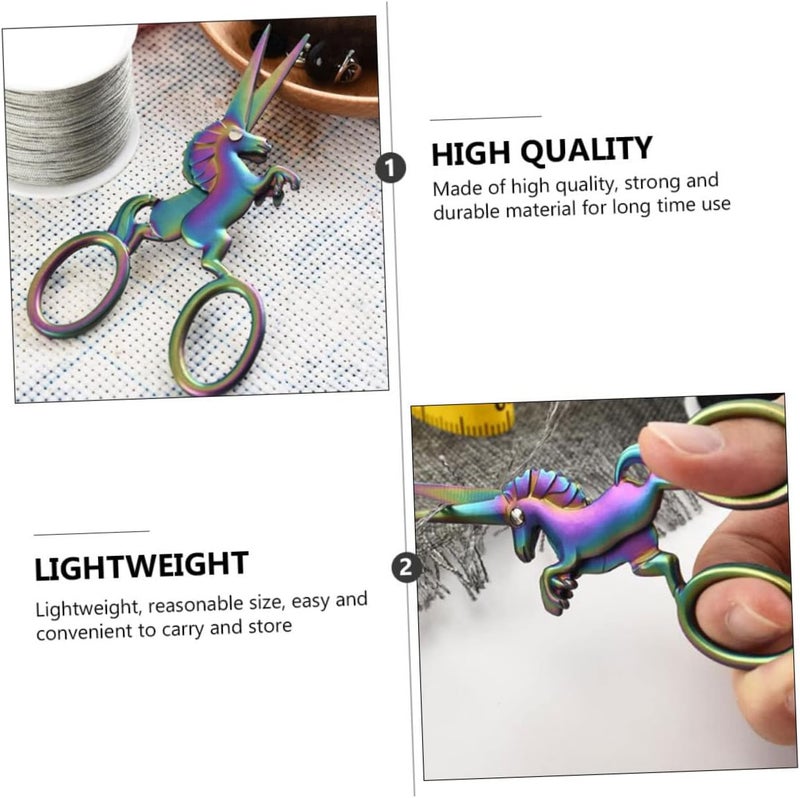 Angoily Stylish Horse Shape Eyebrow Scissors Mustache Beard Trimming Scissor for Facial Hair Grooming - Image 4