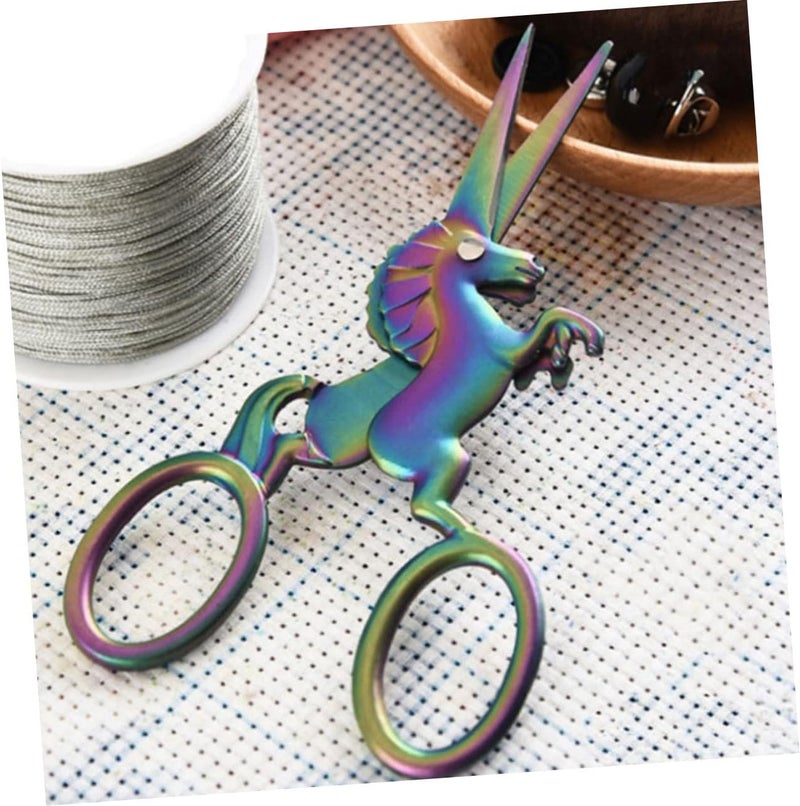 Angoily Stylish Horse Shape Eyebrow Scissors Mustache Beard Trimming Scissor for Facial Hair Grooming - Image 3