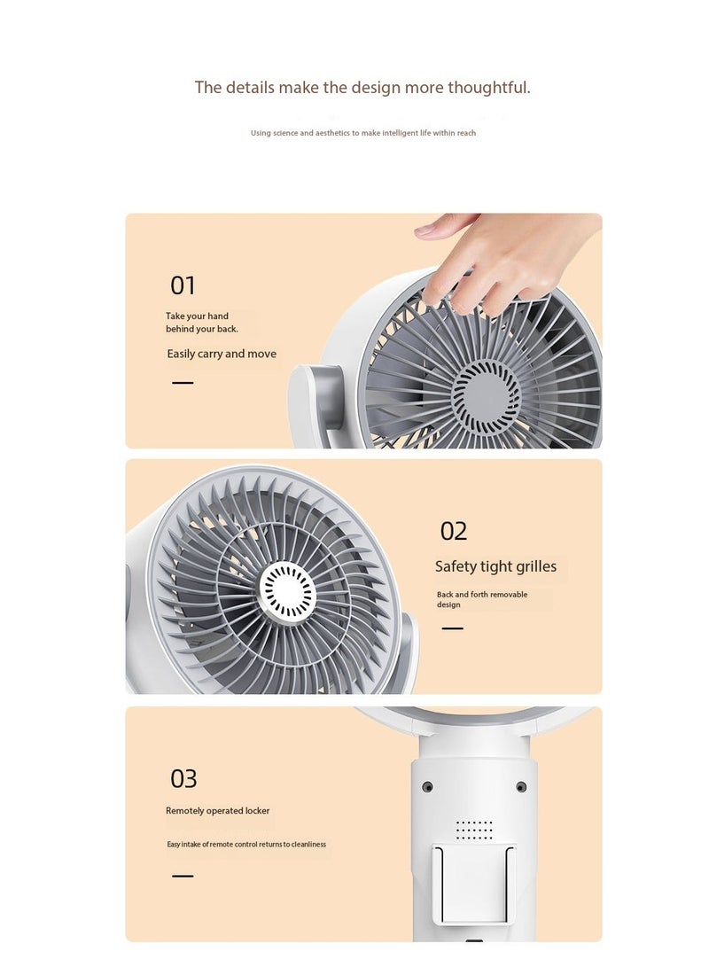8" Oscillating Fan for Bedroom, Standing Floor Fan with Remote, 90 ° Oscillating, 180 ° Up & Down Adjustable, Height Adjustable, 8 Hour Timing Set, 5 Speeds, for Bedroom Study Room（F1）