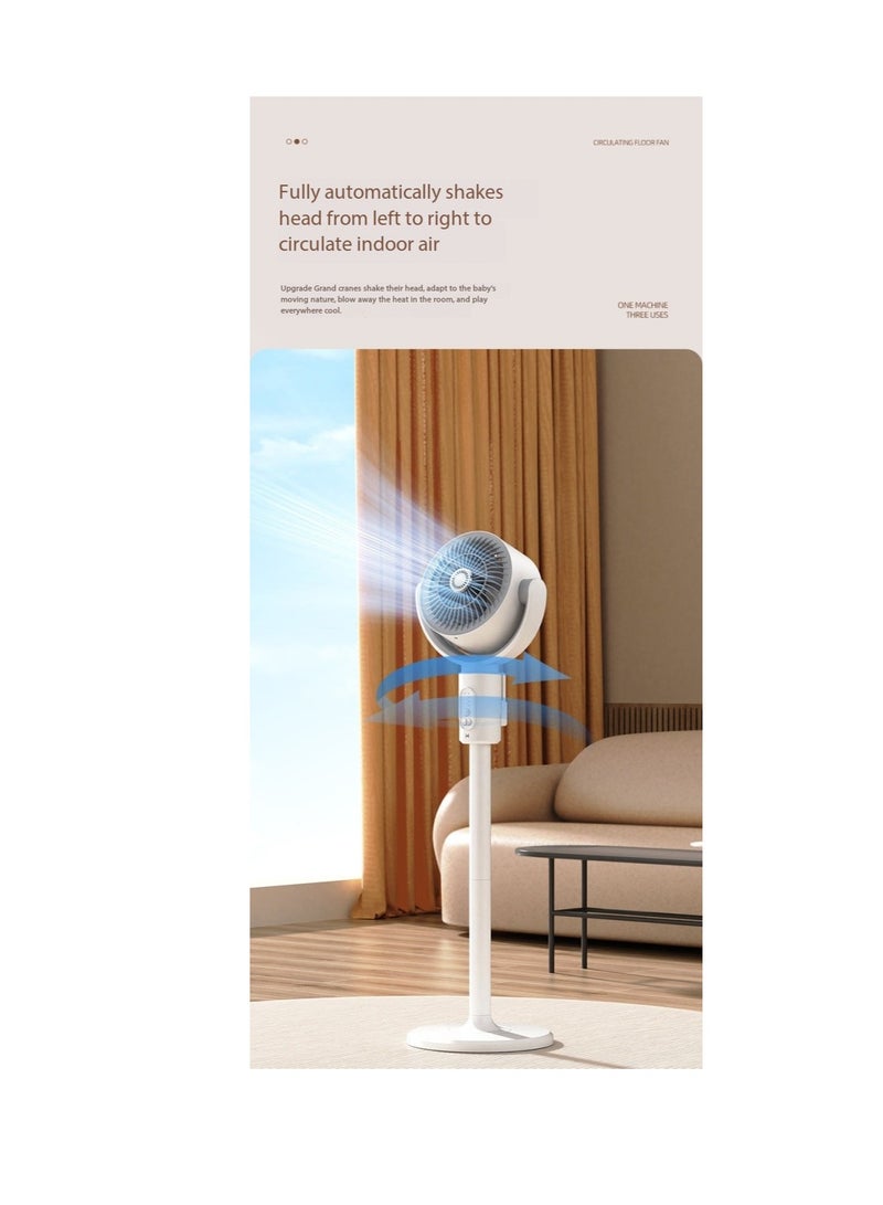 8" Oscillating Fan for Bedroom, Standing Floor Fan with Remote, 90 ° Oscillating, 180 ° Up & Down Adjustable, Height Adjustable, 8 Hour Timing Set, 5 Speeds, for Bedroom Study Room（F1）