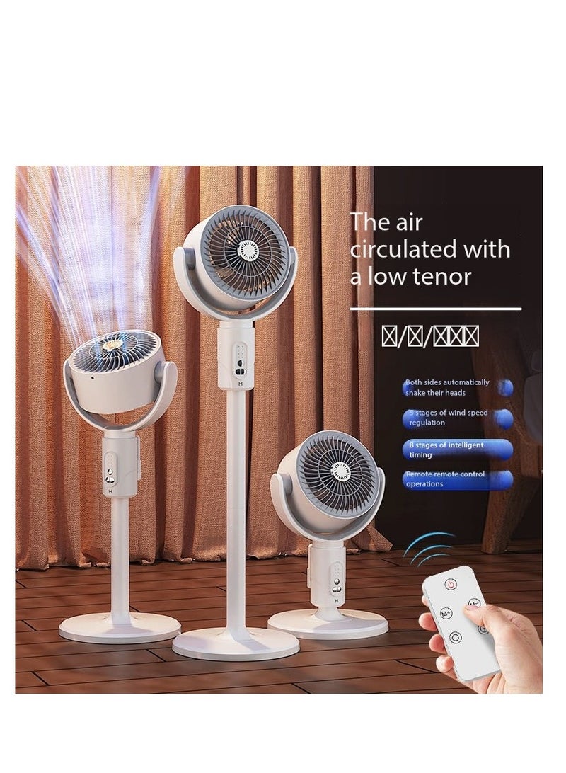 8" Oscillating Fan for Bedroom, Standing Floor Fan with Remote, 90 ° Oscillating, 180 ° Up & Down Adjustable, Height Adjustable, 8 Hour Timing Set, 5 Speeds, for Bedroom Study Room（F1）