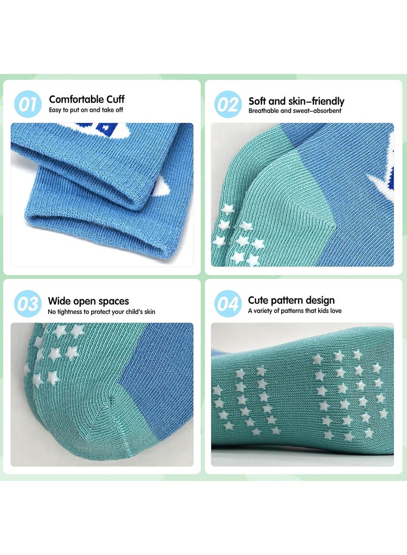 12 Pairs Baby Socks Of Cotton Non-Slip Striped Baby Boys Socks Multicolor  - Image 2