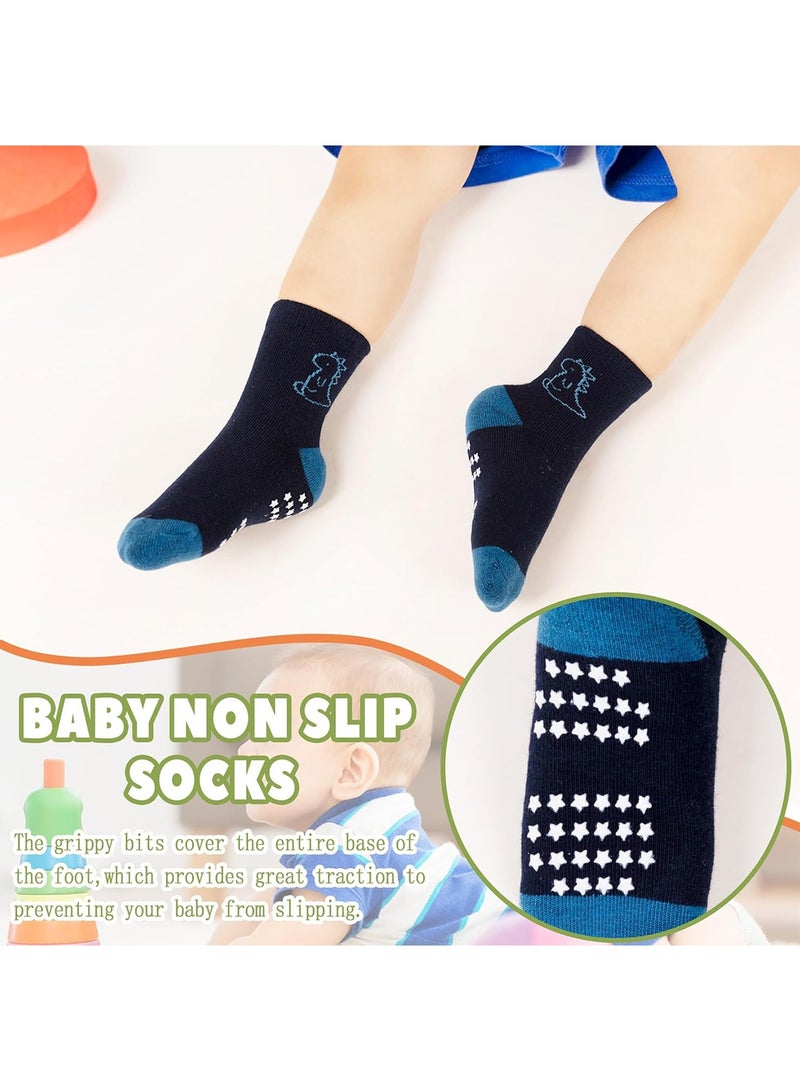 12 Pairs Baby Socks Of Cotton Non-Slip Striped Baby Boys Socks Multicolor  - Image 4