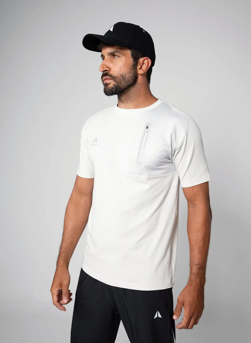 Aora  Men’s Utility T-Shirt – Durable Lightweight Tee with Hidden Storage for Training, Travel & Daily Commute (Mauve) for Men | Best Price UAE
