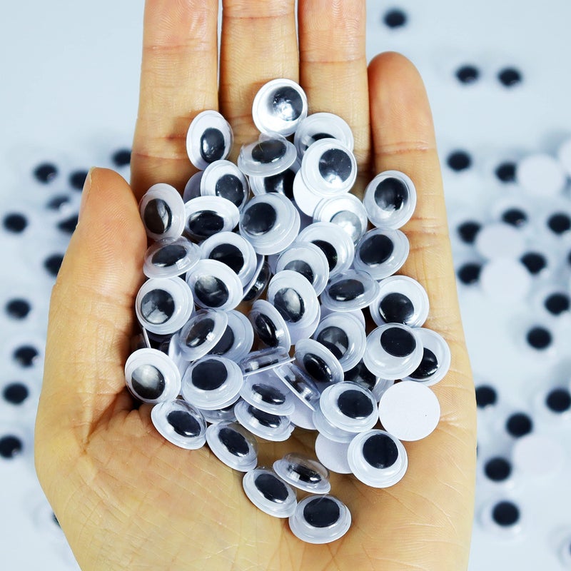 TrlaFy 240Pcs Googly Eyes with Self-Adhesive Black White Small Plastic Wiggle Stickers Eyes for Shcool DIY Crafts Projects, Halloween Christmas DIY Craft Decorations - Image 2
