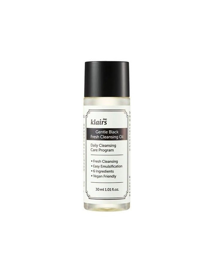 DearKlairs DearKlairs Gentle Black Fresh Cleansing Oil, a light and spreadable texture, only 6 ingredients (1.01 Fl Oz)  - Image 1