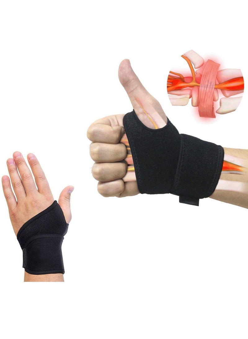 SYOSI دعامة المعصم لنفق الرسغ، دعامة مريحة وقابلة للتعديل لدعم المعصم لالتهاب المفاصل والتهاب الأوتار، لف المعصم للراحة من الألم، تناسب اليد اليسرى واليمنى - مفردة - Image 1