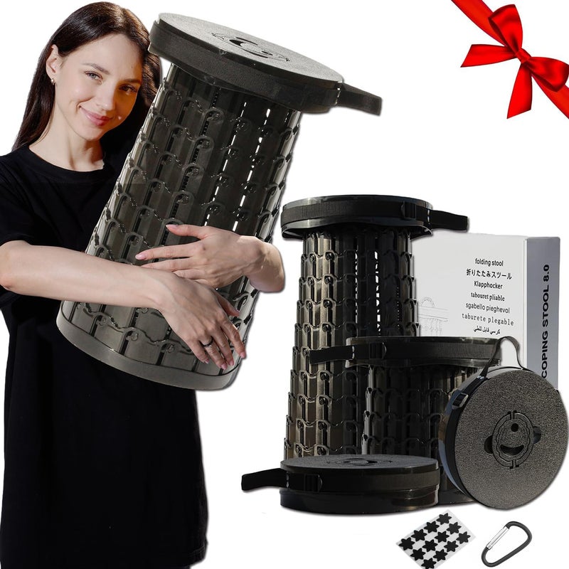 كرسي قابل للطي قابل للتعديل 197 مع وسادة كرسي تلسكوبي قابل للطي للبالغين قوي للاستخدام الثقيل بسعة تحميل قصوى 1000 رطل للتخييم في الهواء الطلق وصيد الأسماك والمشي لمسافات طويلة والشواء