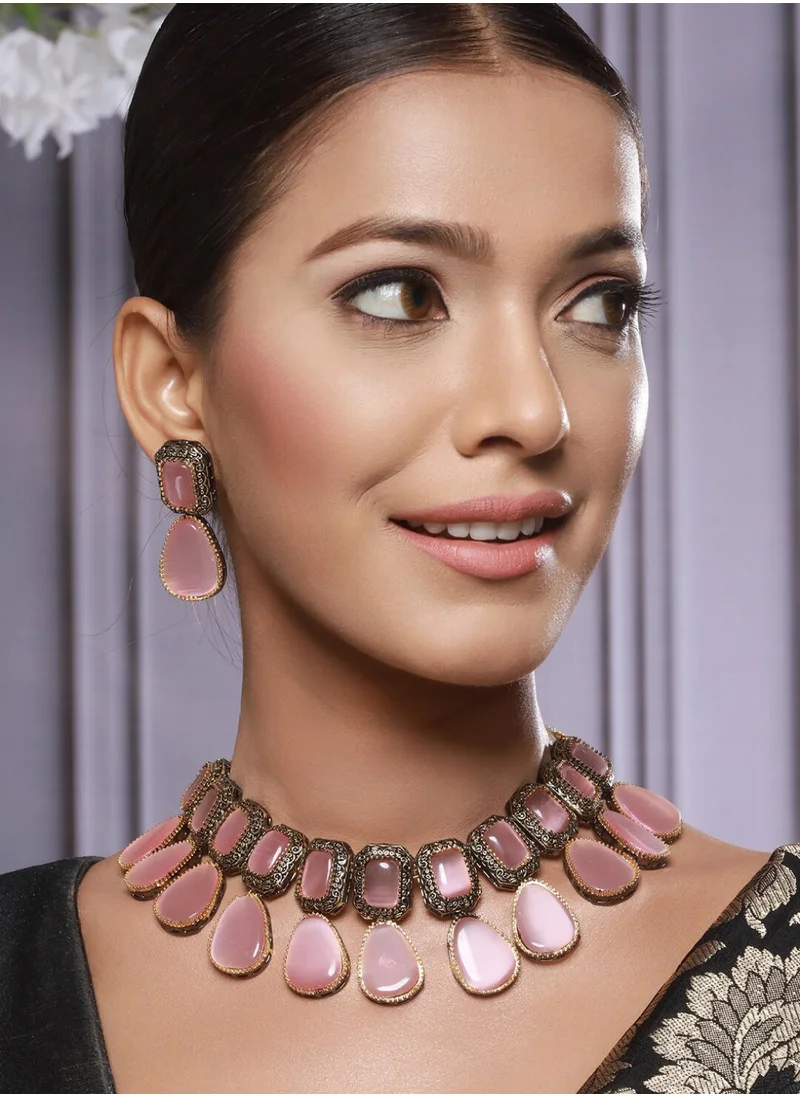 Priyaasi Stone-Studded Choker Jewellery Set