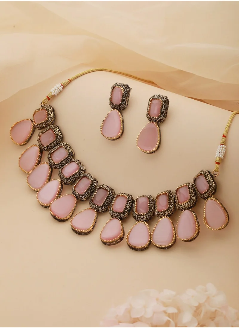 Priyaasi Stone-Studded Choker Jewellery Set