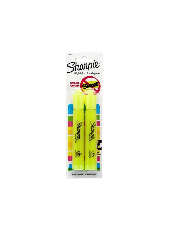 SHARPIE 25162PP Accent Tank-Style Highlighter, Fluorescent Yellow, 2-Pack - Image 1