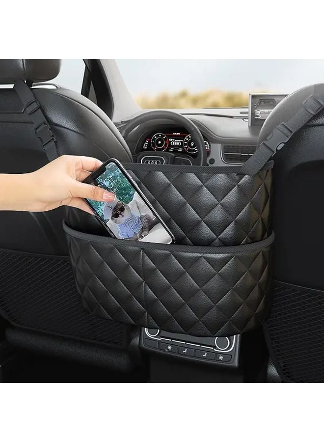 Double Pocket Style Car Seat Back Organizer Large Capacity Hanging Storage Box With Tablet Holder Cup Holders Phone Pocket - Image 2